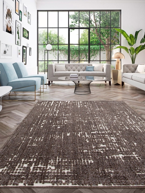 

DDecor Brown Abstract Design Large Rug