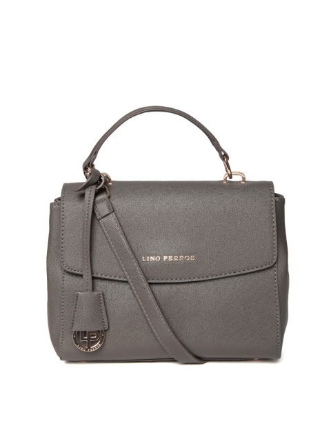 

Lino Perros Grey Satchel with Sling Strap, Charcoal
