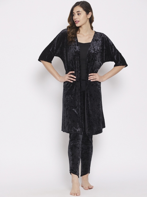 

The Kaftan Company Women Black Night suit