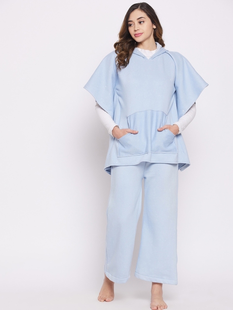

The Kaftan Company Women Blue Printed Night suit