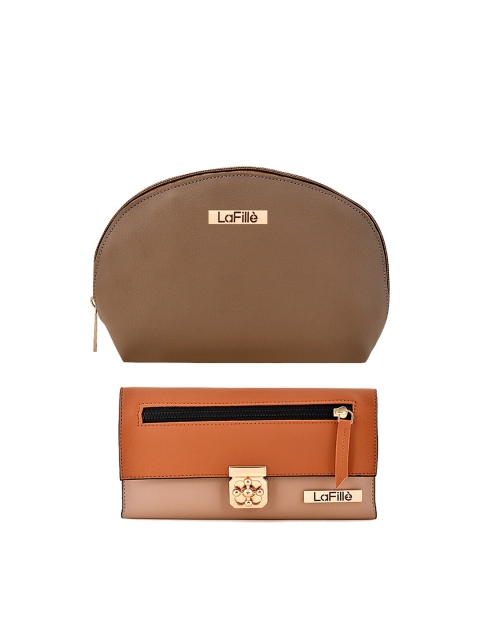 

LaFille Set of 2 Beige & Brown Purse Clutch