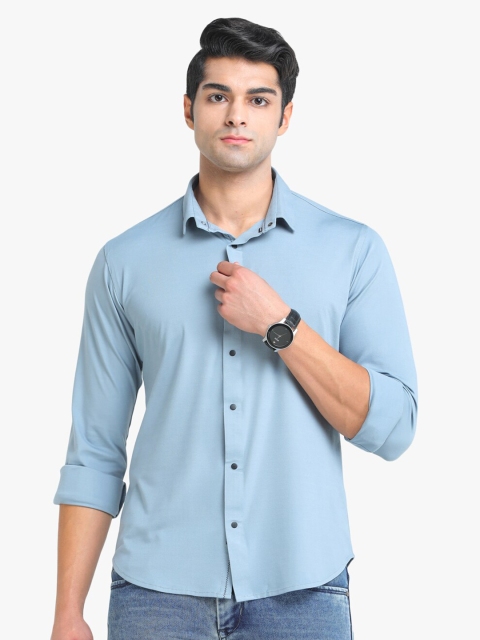 

COLVYNHARRIS JEANS Men Blue Slim Fit Casual Shirt