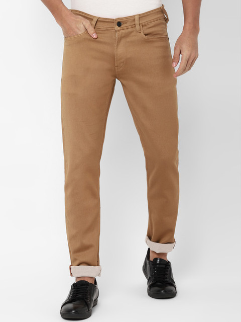 

Allen Solly Men Khaki Solid Mid-Rise Skinny Fit Jeans
