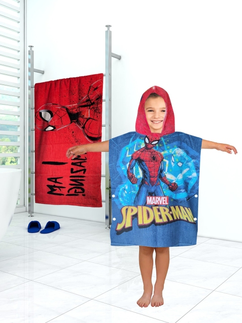 

Disney Kids Multicolored Athom Living Marvel Spiderman Hooded & Bath Towel Combo, Multi