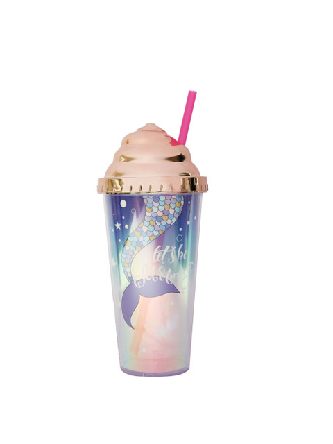 

POPLINS White & Blue Printed Holographic Sipper Water Tumbler 600ml