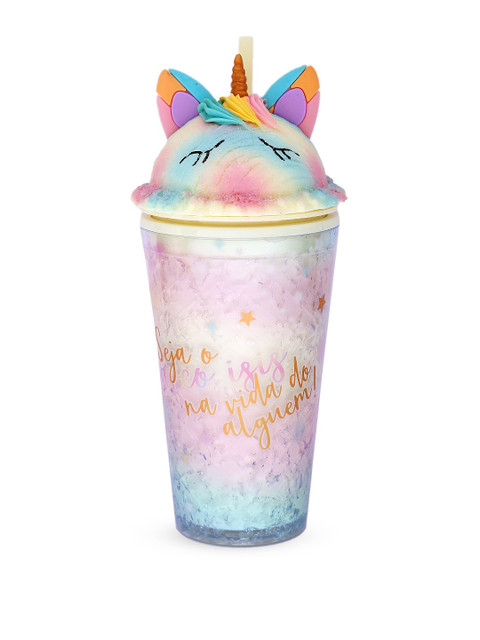 

POPLINS Yellow & Pink Printed Sipper Tumbler 600ml