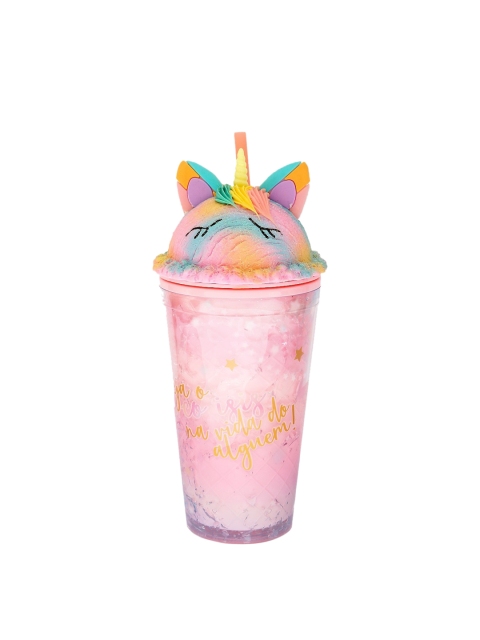 

POPLINS Pink Typography Print Sipper Tumbler 600ml