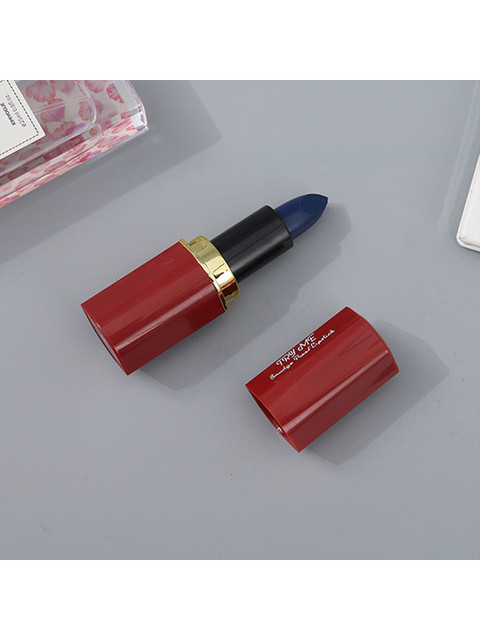 

XIMI VOGUE Navy-Blue Try Me Smudge-Proof Matte Bullet Lipstick- Blackberry