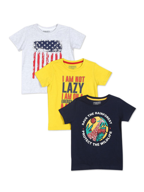 

Cherokee Boys Pack Of 3 Printed Applique T-shirt, Assorted