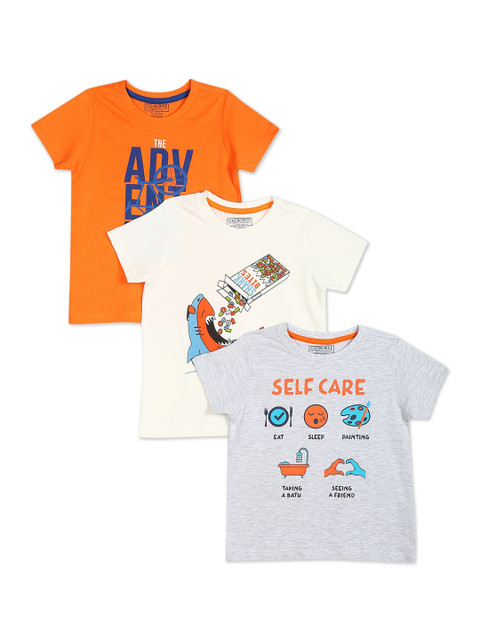 

Cherokee Boys Assorted Pack Of 3 Pure Cotton T-shirts