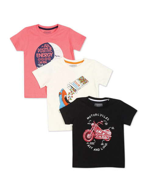 

Cherokee Boys Assorted Pack Of 3 Pure Cotton T-shirts