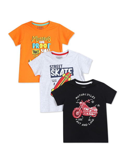 

Cherokee Boys Pack of 3 Assorted Pure Cotton Printed T-shirts