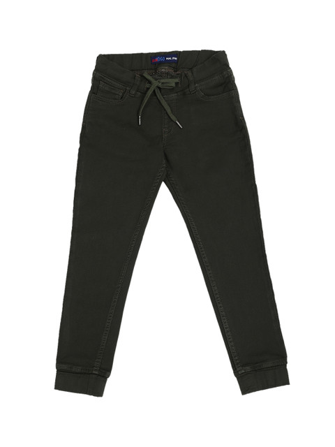 

Pepe Jeans Boys Olive Green Low Distress Jeans