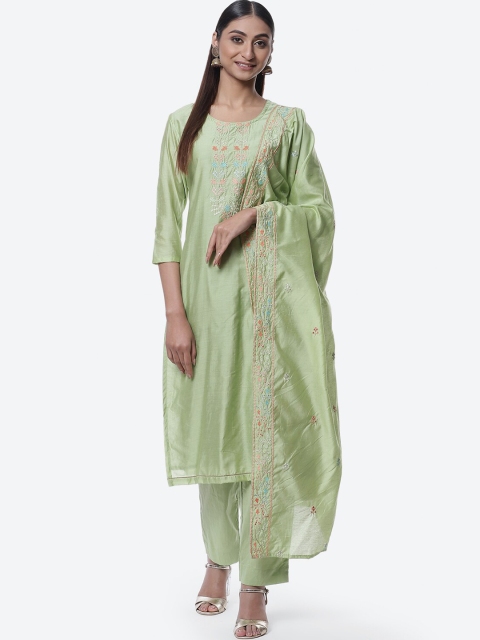 

Biba Green & Coral Embroidered Unstitched Dress Material