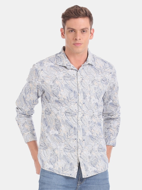 

Newport Men Blue Floral Printed Casual Shirt