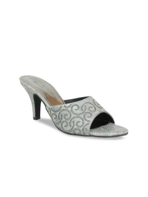 

Inc 5 Grey Printed Ethnic Stiletto Mules