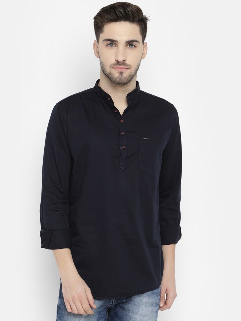 

V2 Value & Variety Men Navy Blue Kurta