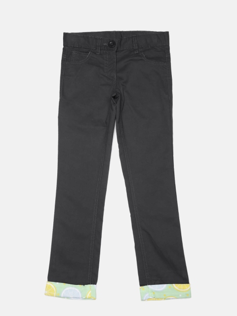 

United Colors of Benetton Girls Navy Solid Trousers, Navy blue