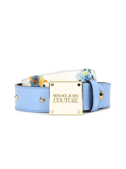 

Versace Jeans Couture Women Blue Floral Printed Leather Belt