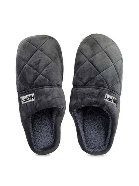 

Pampy Angel Men Grey & White Printed Rubber Room Slippers