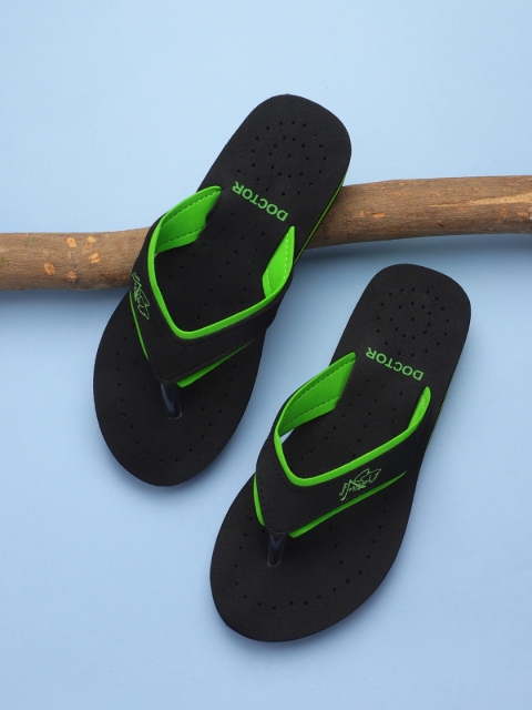

Pampy Angel Women Green & Black Printed Rubber Doctor Thong Flip-Flops