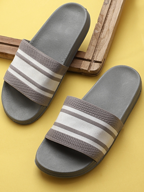 

Pampy Angel Women Grey & White Striped Sliders