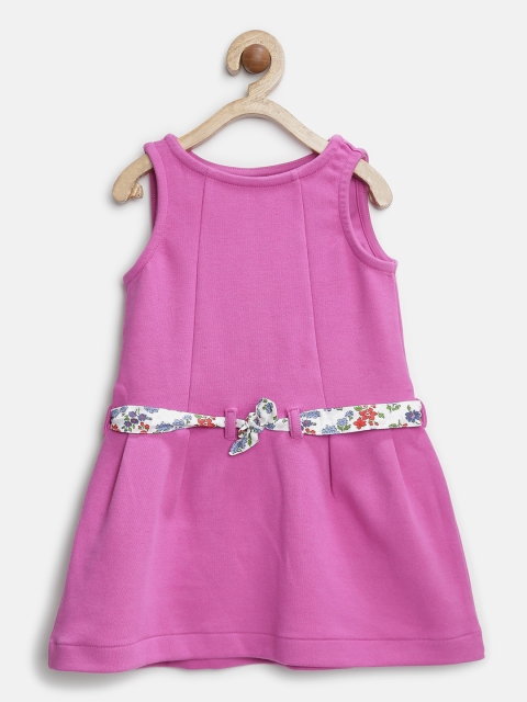 

United Colors of Benetton Girls Purple Solid A-Line Dress