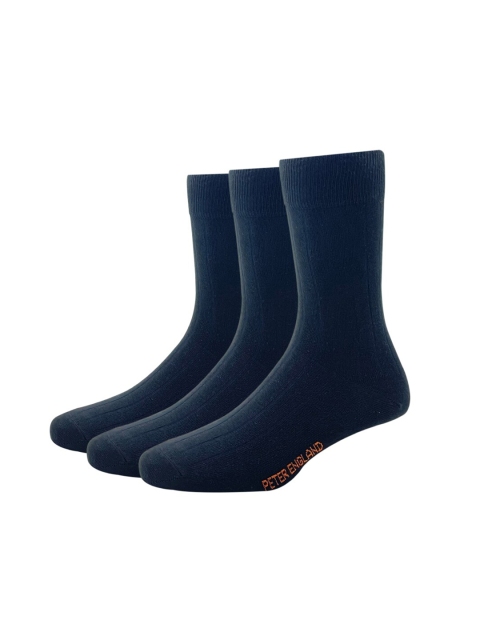 

Peter England Men Black Pack of 3 Cotton Full Length Socks