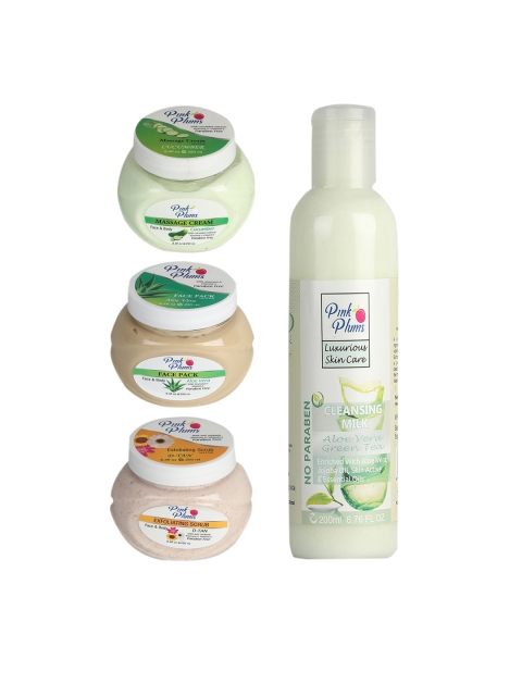 

Pink Plums D-Tan Cucumber & Aloe Vera Facial Kit, Multi