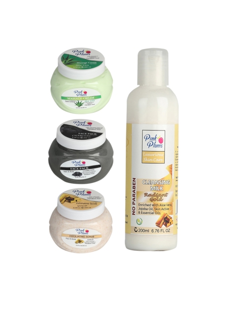 

Pink Plums Aloe Vera Charcoal Gold Facial Kit, Multi