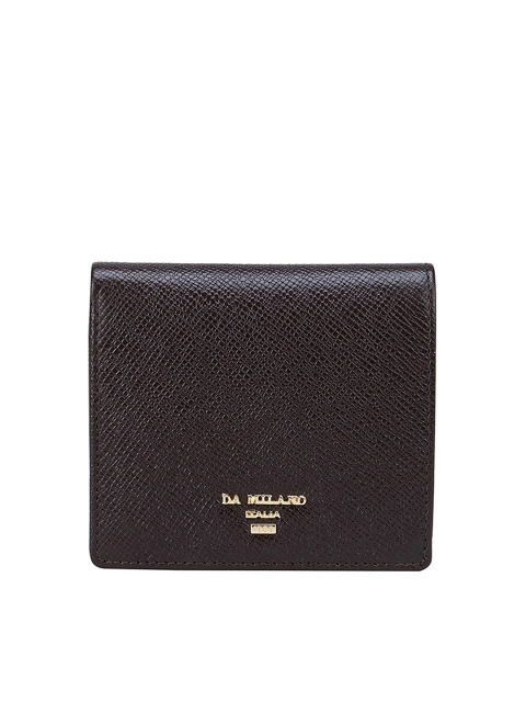 

Da Milano Women Brown Textured Leather Card Holder