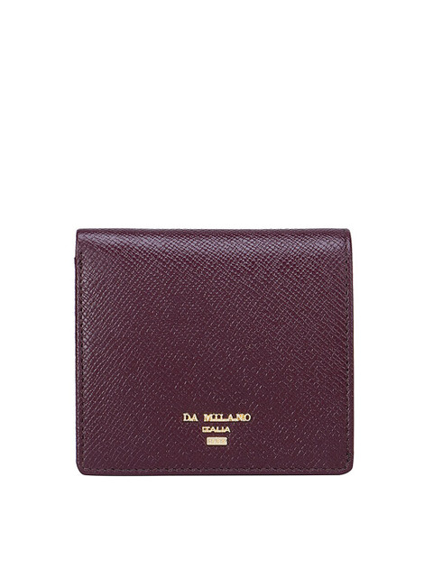 

Da Milano Women Purple Textured Leather Two Fold Wallet