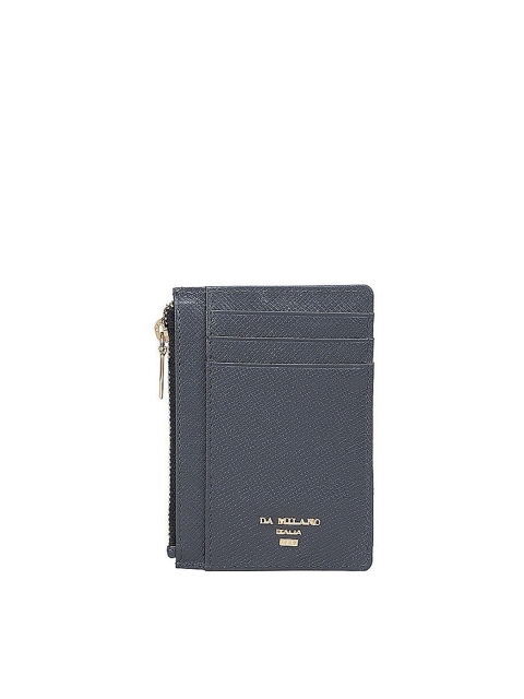 

Da Milano Men Grey Textured Leather Card Holder