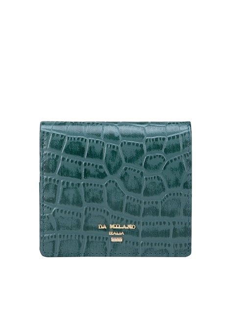 

Da Milano Women Green Textured Two Fold Wallet