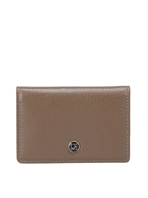 

Da Milano Men Brown Textured Leather Card Holder