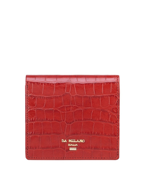 

Da Milano Women Red Textured Leather Card Holder