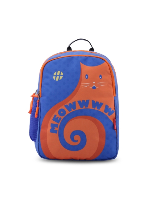 

Harissons Unisex Blue & Orange Graphic Backpack