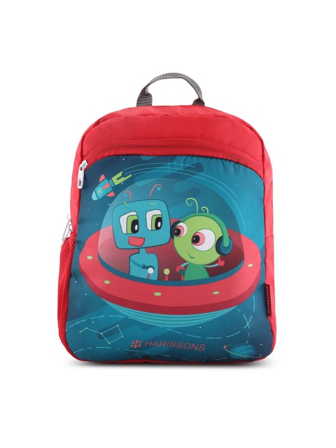 

Harissons Unisex Red Graphic Printed Backpack