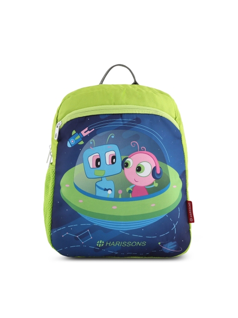 

Harissons Unisex Green & Blue Graphic Backpack