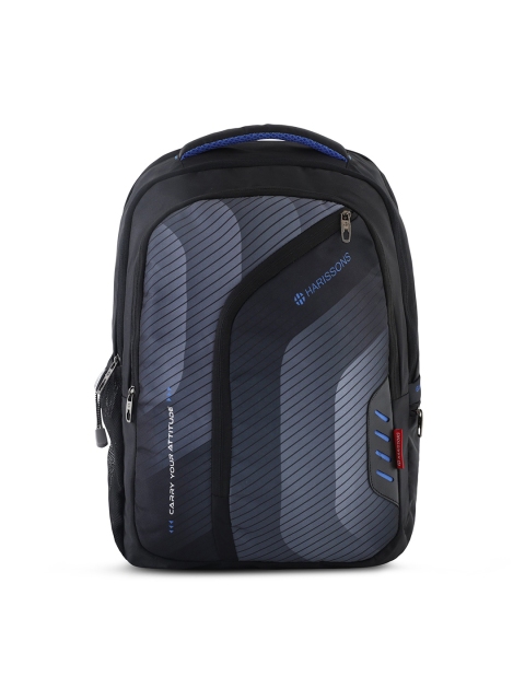 

Harissons Unisex Black & Blue Backpack