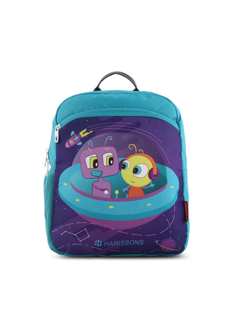 

Harissons Unisex Turquoise Blue Graphic Printed Backpack