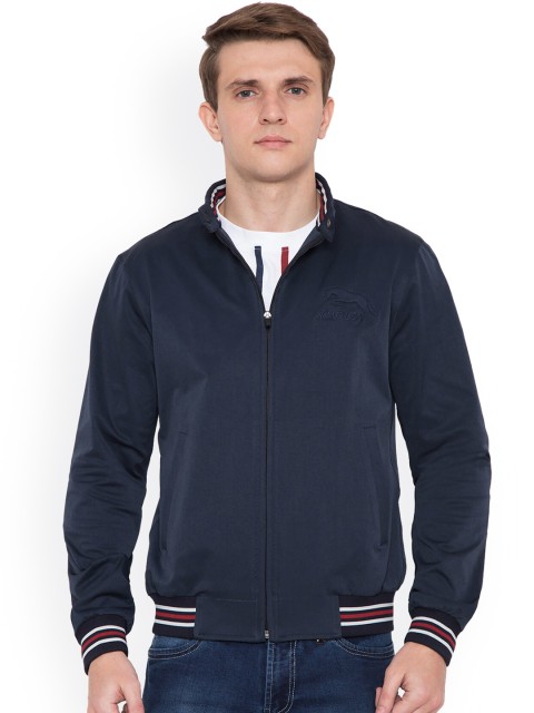 

JUMP USA Men Navy Blue Varsity Jacket