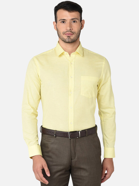

Oxemberg Men Yellow Classic Formal Shirt