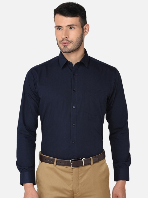 

Oxemberg Men Navy Blue Classic Formal Shirt