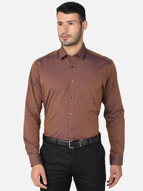

Oxemberg Men Rust Solid Classic Formal Shirt