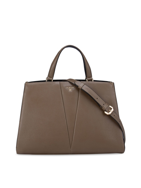 

Da Milano Brown Leather Structured Handheld Bag