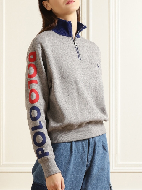 

Polo Ralph Lauren Women Grey Printed Sweatshirt