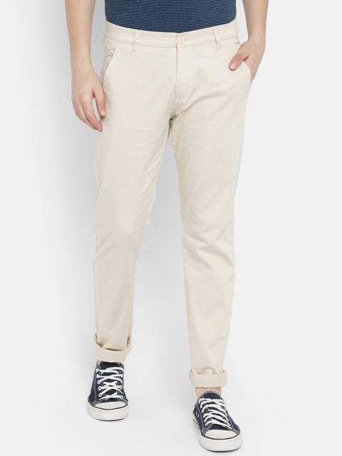 

V2 Value & Variety Men Cream-Coloured Chinos Trousers