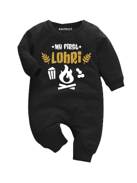 

KNITROOT Unisex Kids Black Printed