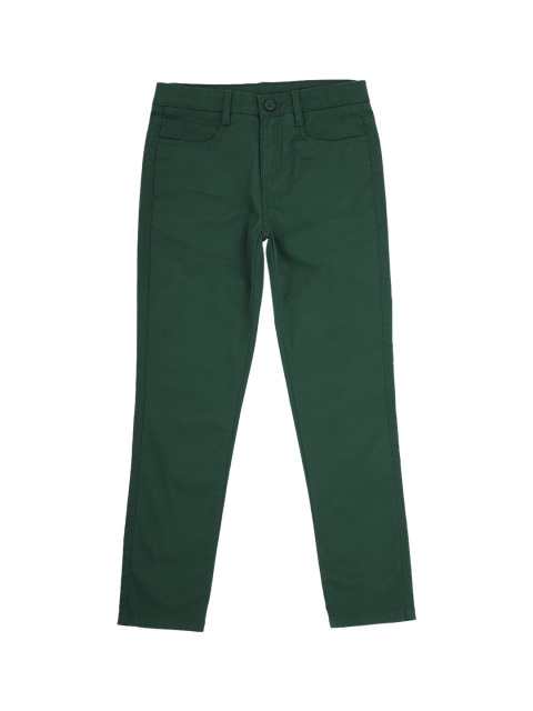 

Allen Solly Junior Boys Green Slim Fit Chinos Trousers